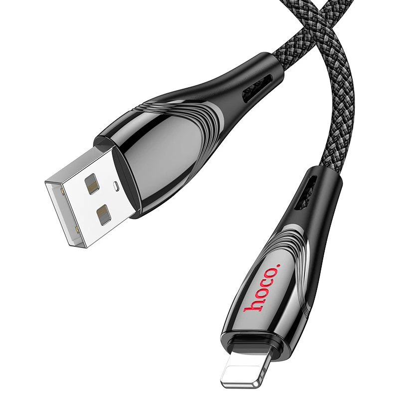Кабель HOCO U133 Monte charging data cable iP Black