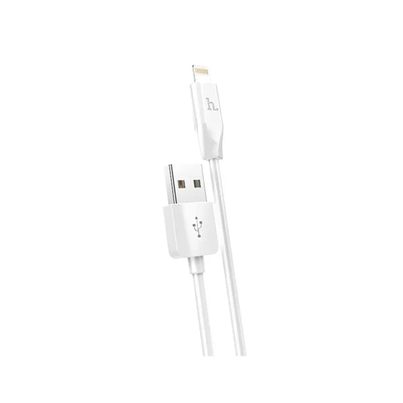 Кабель HOCO X1 USB to iP 2.4A, 2m, PVC, PVC connectors, White — Hoco