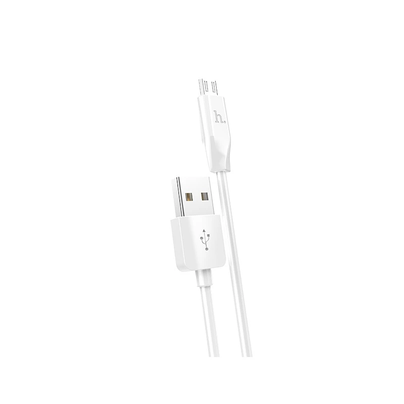 Кабель HOCO X1 USB to Micro  2.4A, 1m, PVC, PVC connectors, White