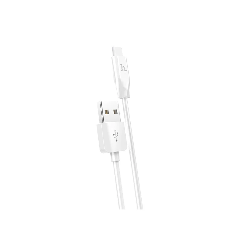 Кабель HOCO X1 USB to Type-C 3A, 1m, PVC, PVC connectors, White — Hoco