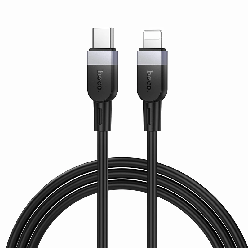 Кабель HOCO X109 Energy PD silicone charging data cable iP(L=1M) Black — Hoco
