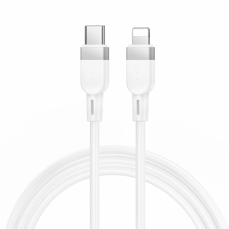 Кабель HOCO X109 Energy PD silicone charging data cable iP(L=1M) White — Hoco