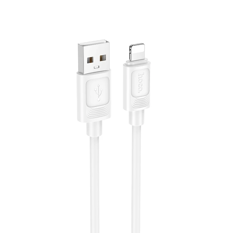 Кабель HOCO X122 Benefit silicone charging data cable iP White — Hoco