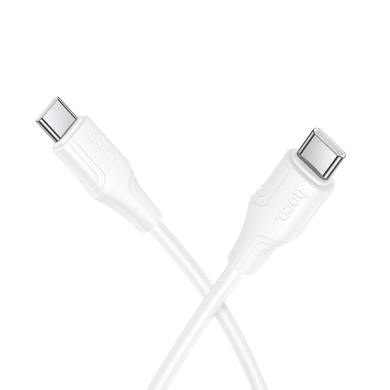 Кабель HOCO X124 Bien 60W silicone charging data cable C to C White