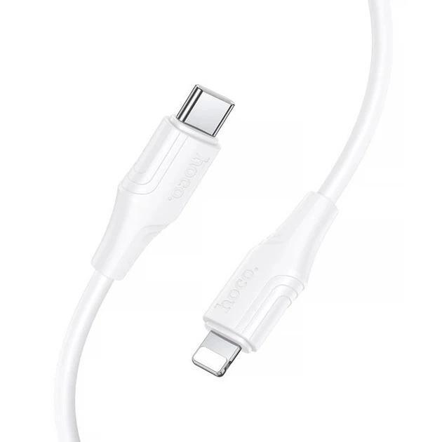 Кабель HOCO X124 Bien silicone charging data cable iP white