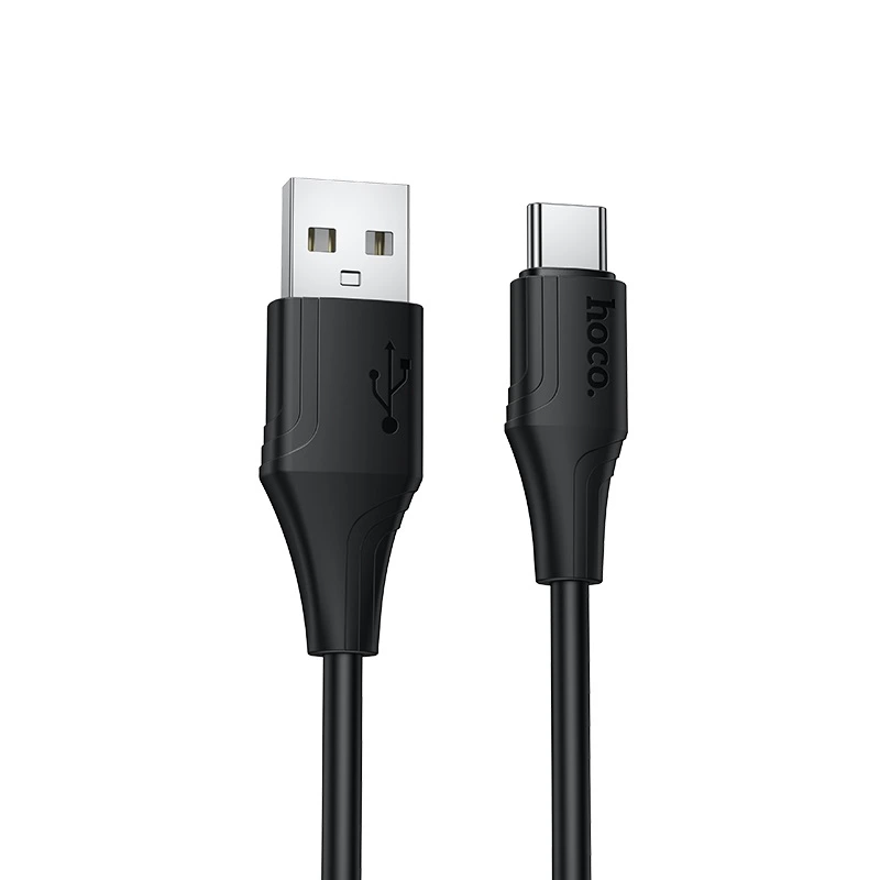 Кабель HOCO X124 Bien silicone charging data cable Type-C Black