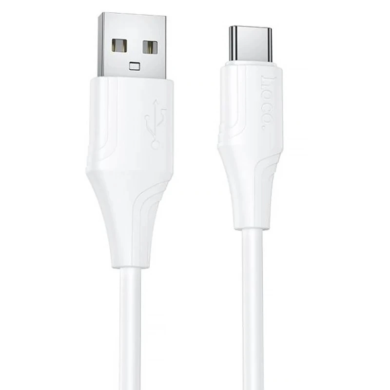 Кабель HOCO X124 Bien silicone charging data cable Type-C White
