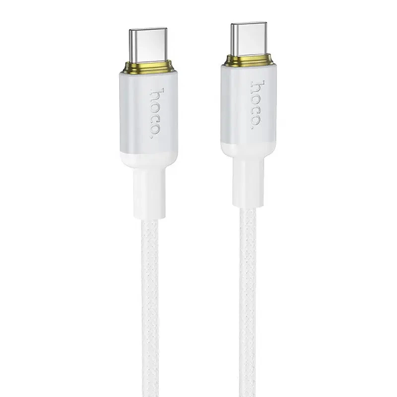Кабель HOCO X128 Benefit charging data cable C to C White — Hoco
