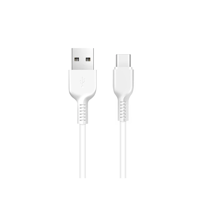 Кабель HOCO X13 USB to Type-C 3A, 1m, PVC, PVC connectors, White — Hoco