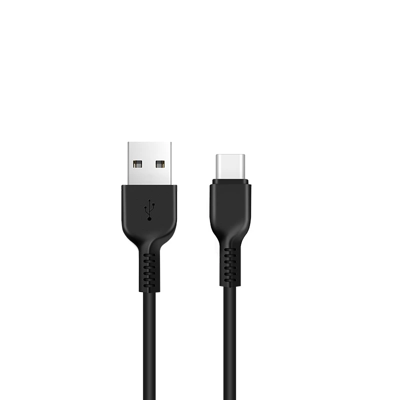 Кабель HOCO X20 USB to Type-C 3A, 2m, PVC, TPE connectors, Black — Hoco