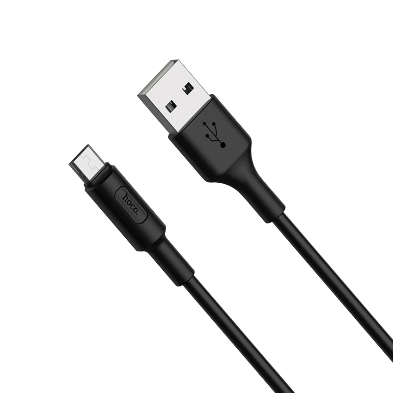 Кабель HOCO X25 USB to Micro 2A, 1m, PVC, PVC connectors, Black