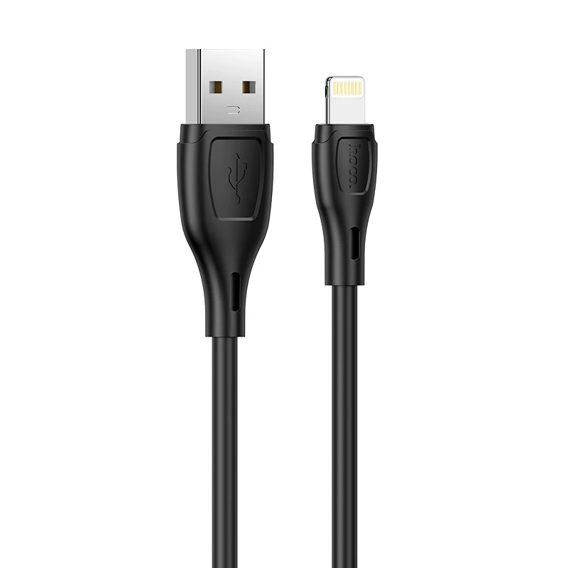Кабель HOCO X61 Ultimate silicone charging data cable for iP Black — Hoco