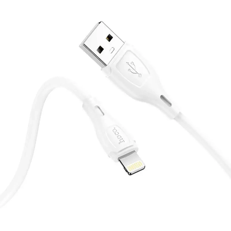 Кабель HOCO X61 Ultimate silicone charging data cable for iP White