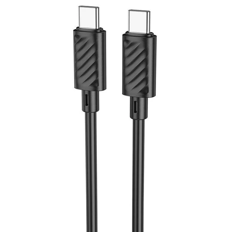 Кабель HOCO X88 Gratified 60W charging data cable for Type-C to Type-C Black — Hoco
