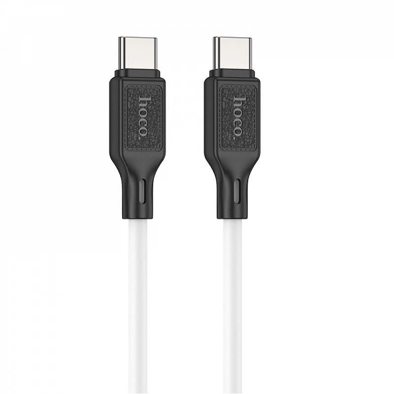Кабель HOCO X90 Cool 60W silicone charging data cable for Type-C to Type-C White — Hoco