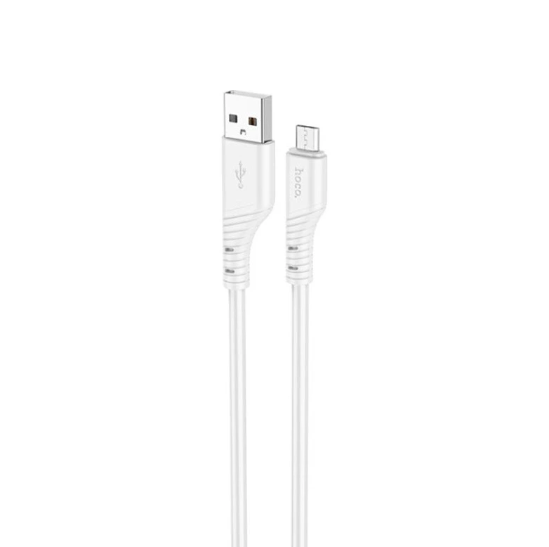 Кабель HOCO X97 Crystal color silicone charging data cable Micro white — Hoco