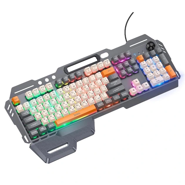 Клавіатура HOCO DI98 Murphy 3-color wired keyboard(Ukrainian version) Star Gray — Hoco