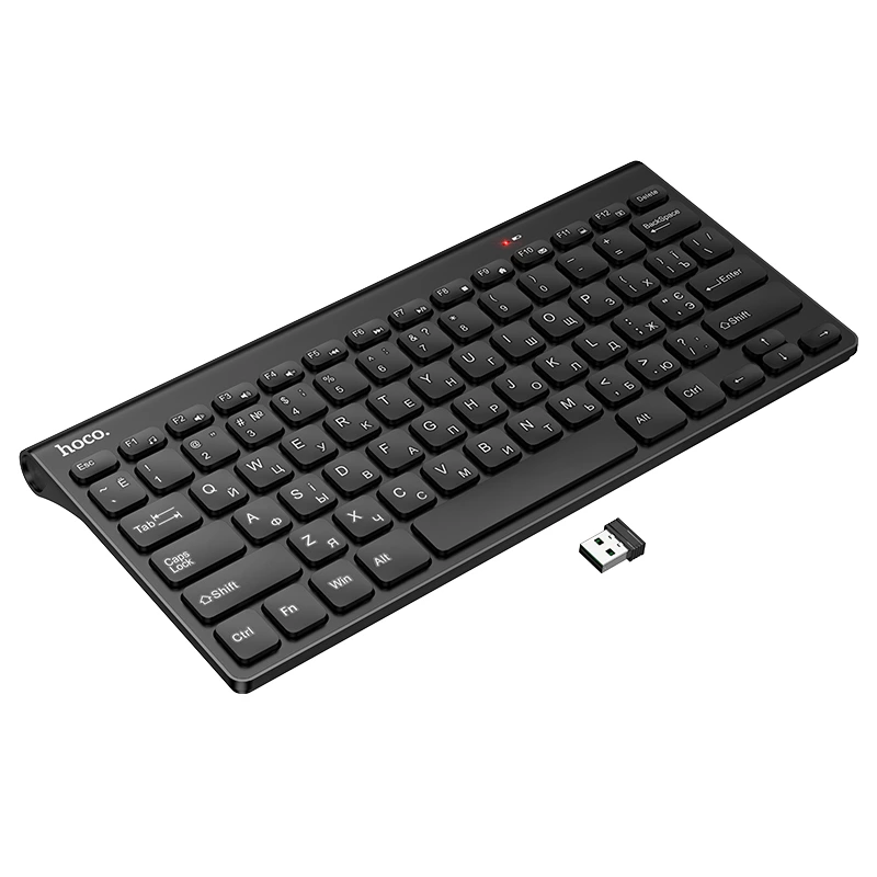 Клавіатура HOCO GM70 Dragon 2.4G wireless mini keyboard(Ukrainian version) Black — Hoco