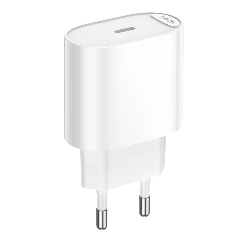 Мережевий зарядний пристрій HOCO C109A(PD20W) Fighter single port PD20W charger White — Hoco