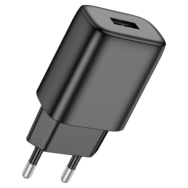 Мережевий зарядний пристрій HOCO C134A Solid single port charger (EU) Black — Hoco