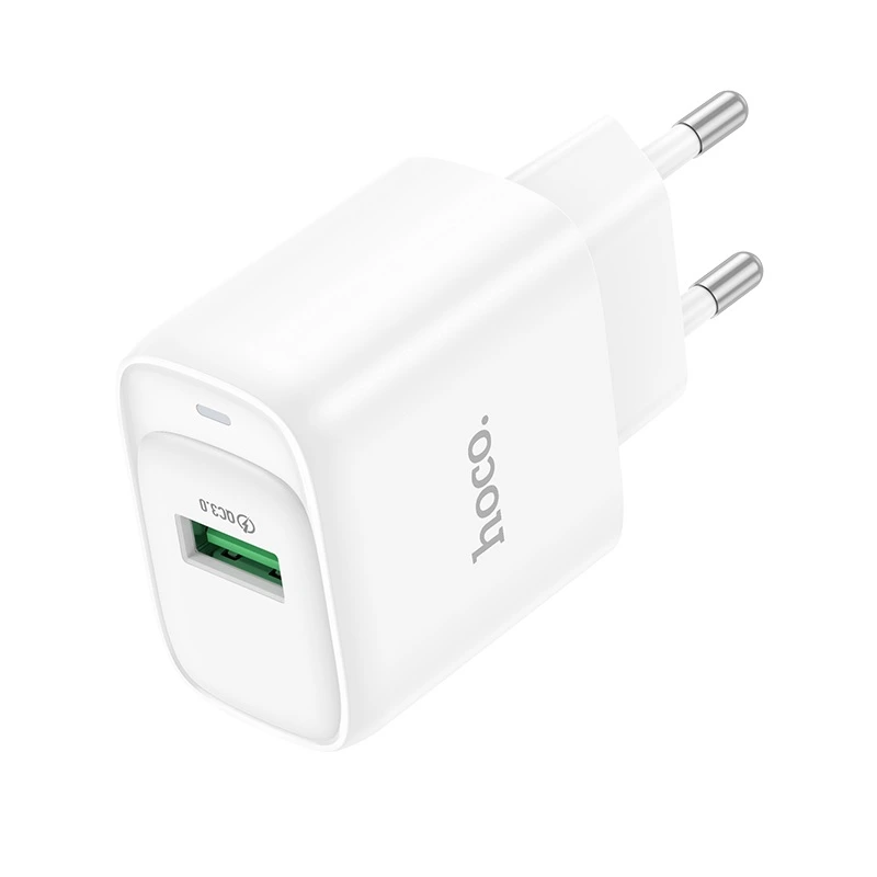Мережевий зарядний пристрій HOCO C140A Smart single port QC3.0 charger (EU) White