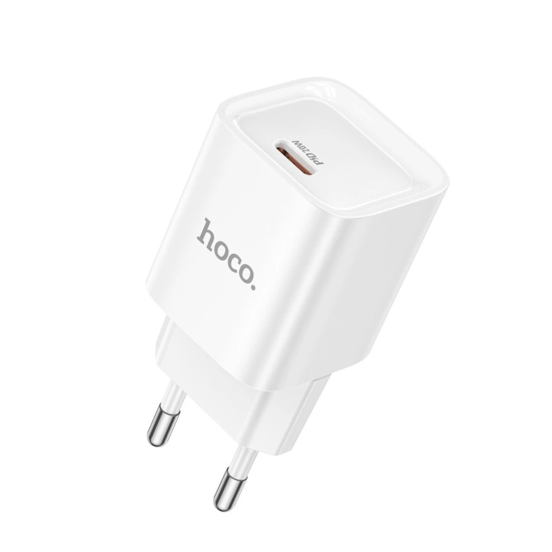 Мережевий зарядний пристрій HOCO C146A Charm single port PD20W charger (EU) White