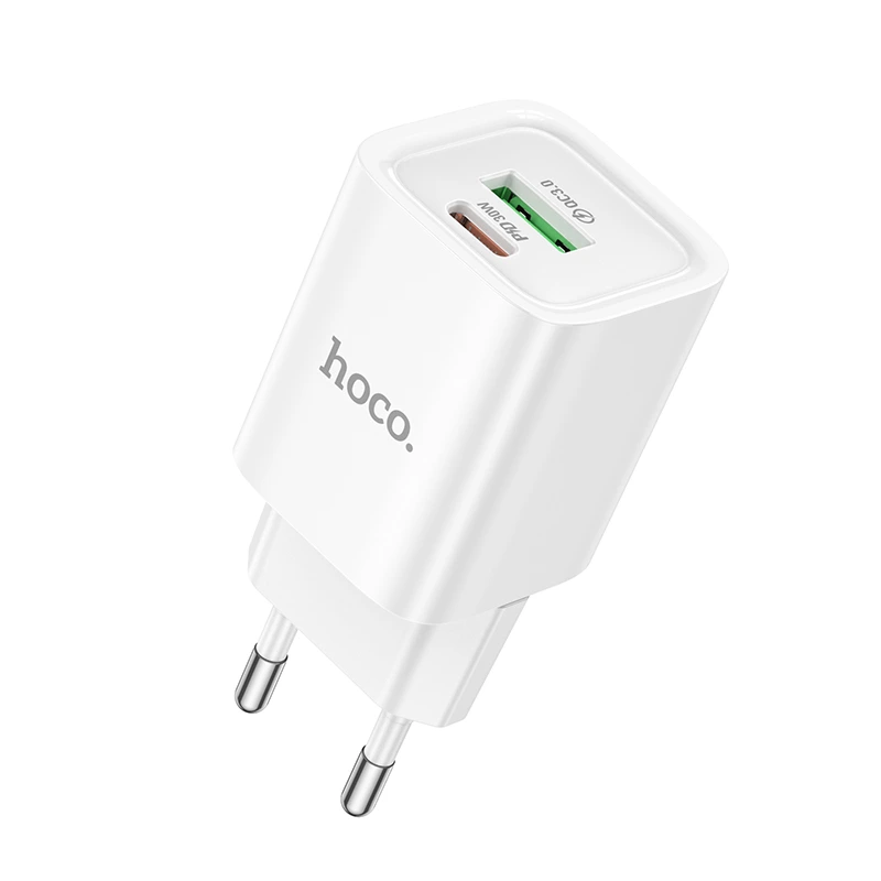 Мережевий зарядний пристрій HOCO C149A Charm PD30W+QC3.0 charger (EU) White