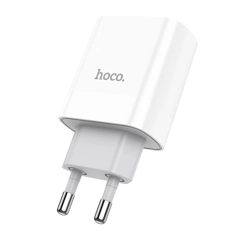 Мережевий зарядний пристрій HOCO C80A Rapido PD20W+QC3.0 charger(EU) White