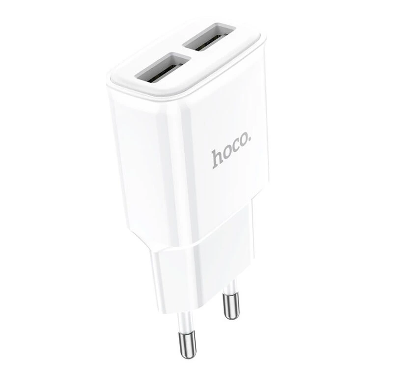 Мережевий зарядний пристрій HOCO C88A Star round dual port charger 12W White