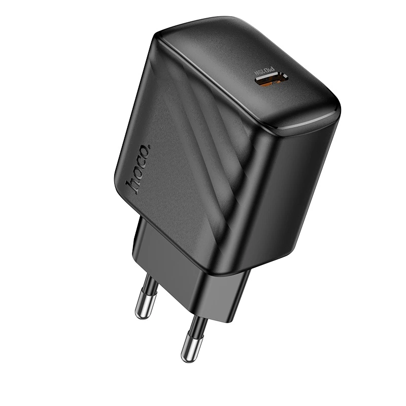 Мережевий зарядний пристрій HOCO CS24A Puerto single-port PD25W charger (EU) Black — Hoco