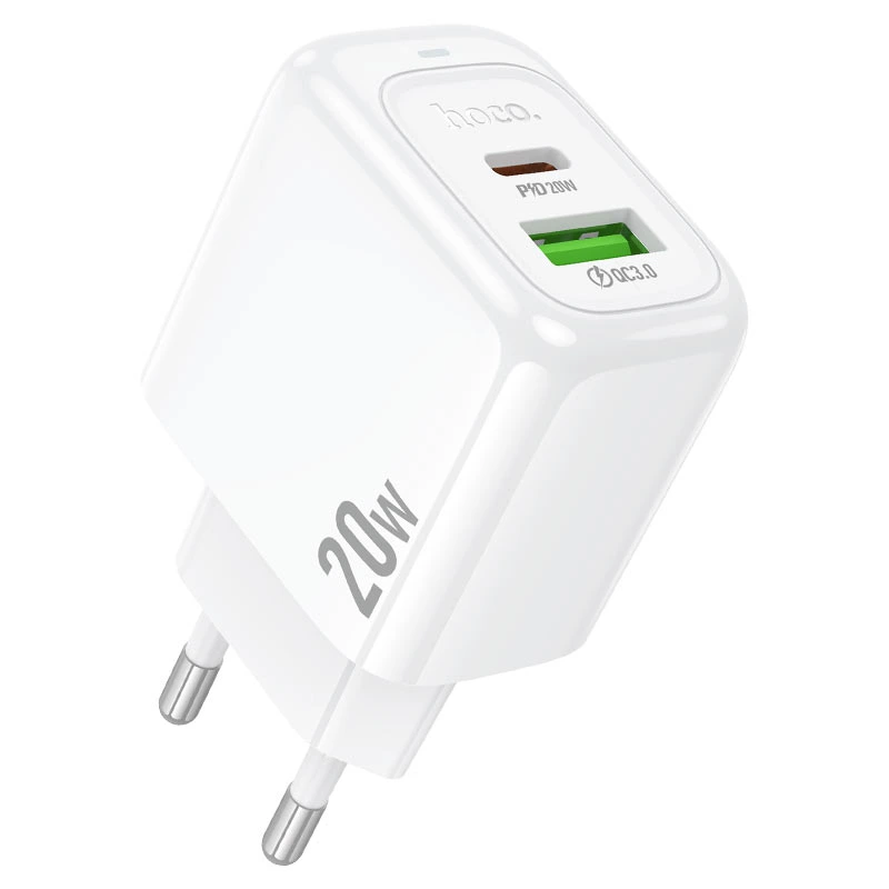 Мережевий зарядний пристрій HOCO CS54A Surplus PD20W+QC3.0 charger White — Hoco