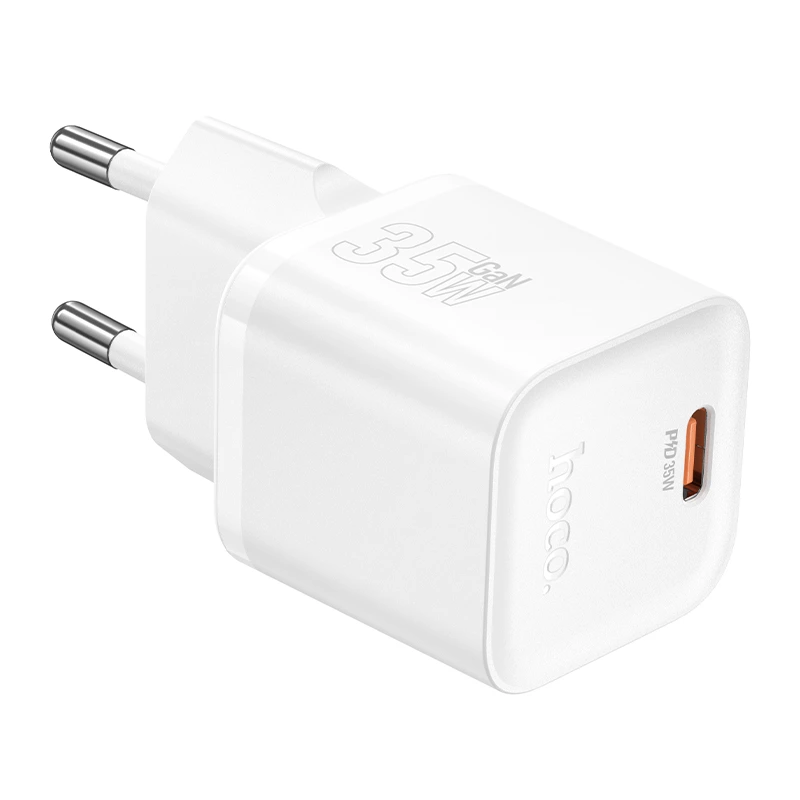 Мережевий зарядний пристрій HOCO N66 Ingenious single port PD35W charger White — Hoco