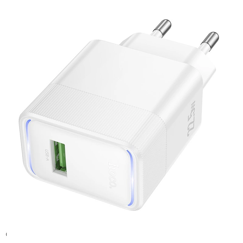 Мережевий зарядний пристрій з кабелем HOCO CS111A Lounge single-port 22.5W multi-protocol charger White