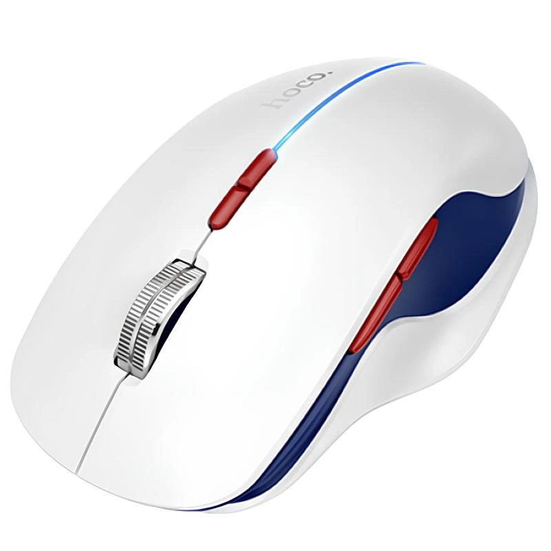 Миша бездротова Hoco GM40 Dixon RGB dual-mode Space White