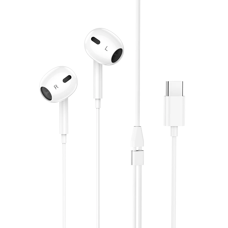 Навушники дротові HOCO M1 Max (Type-C) White — Hoco