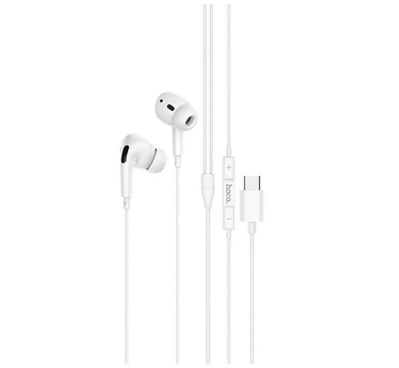 Навушники дротові HOCO M101 Pro Crystal (Type-C) White