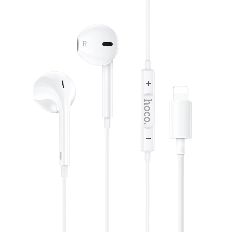 Навушники дротові HOCO M111 Primero l (Lightning)  White — Hoco