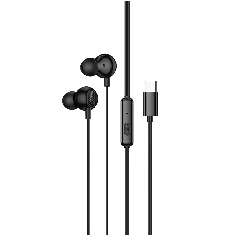 Навушники дротові HOCO M117 Victory universal digital earphones with microphone (Type-C) Black