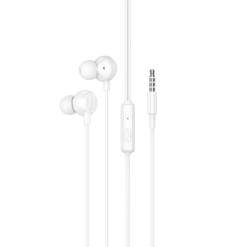 Навушники дротові HOCO M117 Victory universal earphones with microphone (3.5mm) White