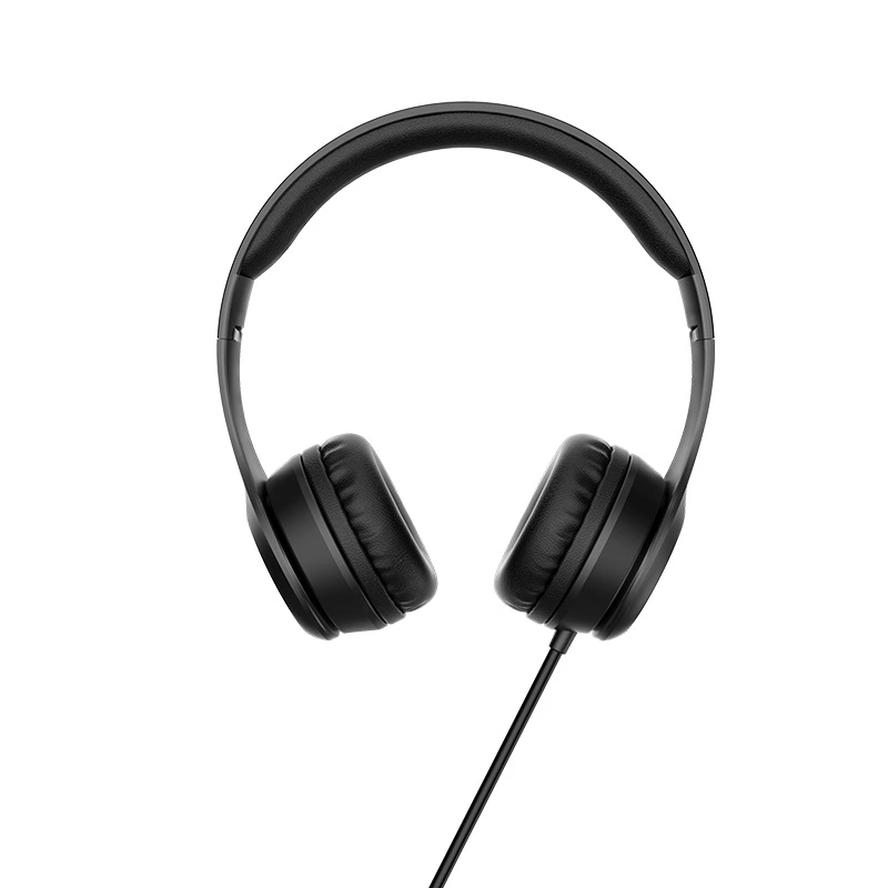 Навушники дротові HOCO W21 Graceful charm wire control headphones Black