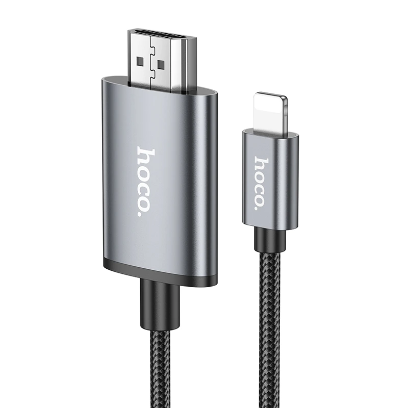 Перехідник HOCO UA27 HD on-screen cable iP to HDTV Metal Gray — Hoco