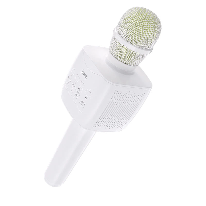 Портативна колонка-мікрофон HOCO BK5 Cantando karaoke microphone, 5W, White — Hoco