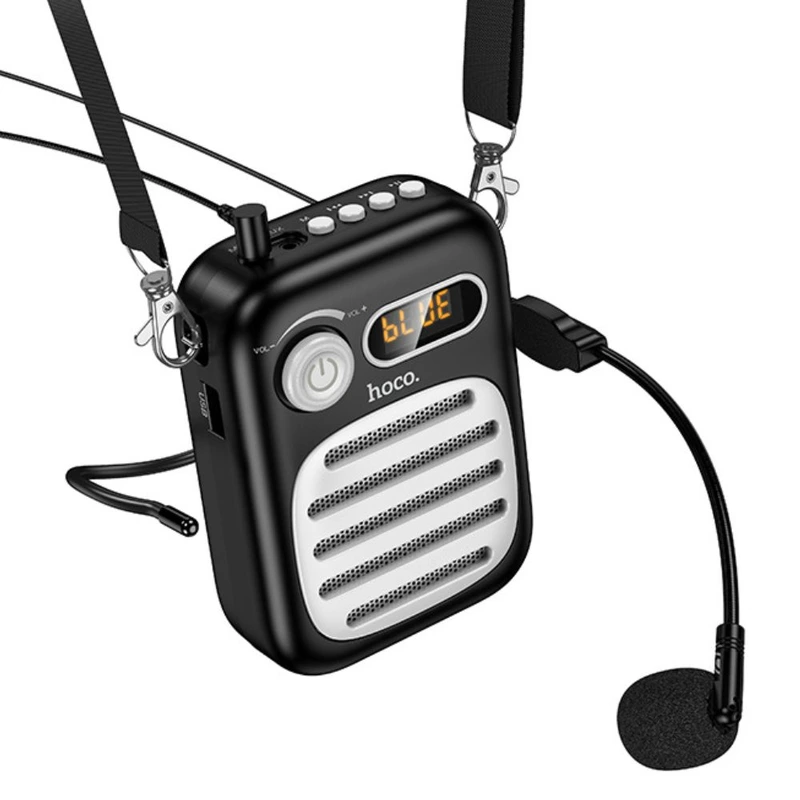 Портативна колонка з гарнітурою HOCO L23 Lemony speaker with wired microphone, 5W, Black — Hoco
