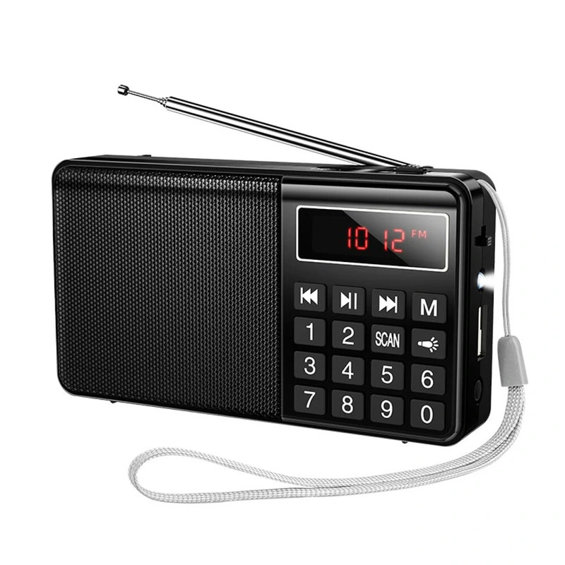 Портативне радіо HOCO HI50 Portable radio, 5W, Black — Hoco