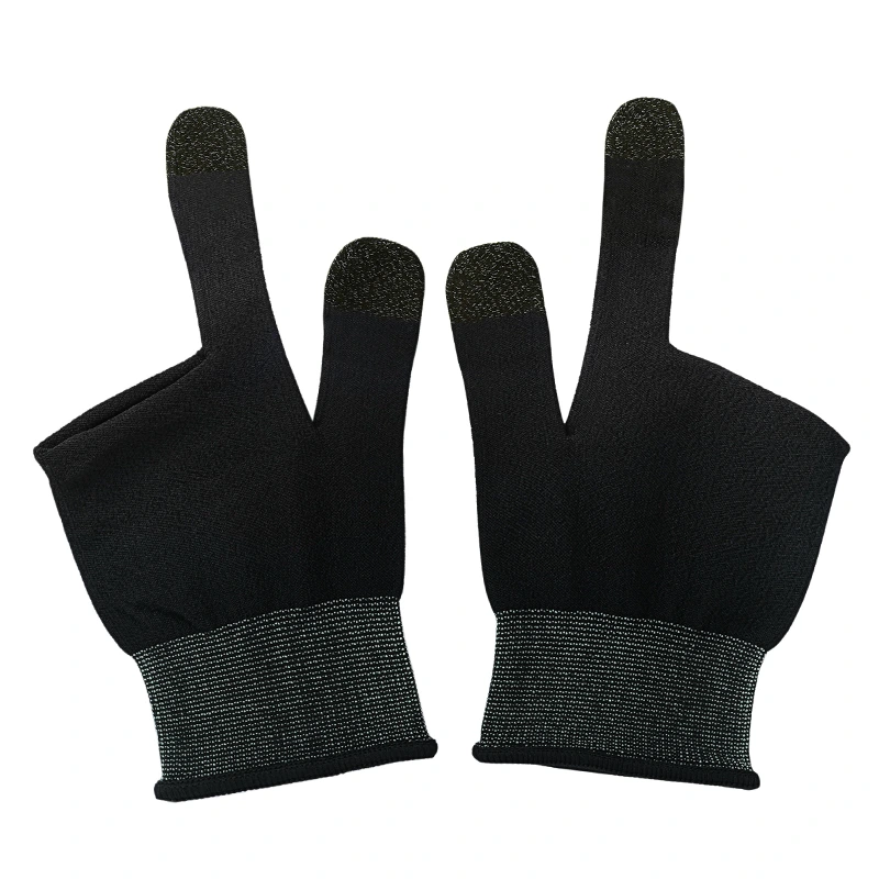 Рукавички ігрові HOCO GA21 Eagle Claw silver fiber two-finger gaming gloves(2PCS pack) Black