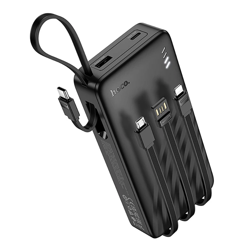 Зовнішній акумулятор HOCO J146A Night tide power bank with 4 cables(20000mAh) — Hoco