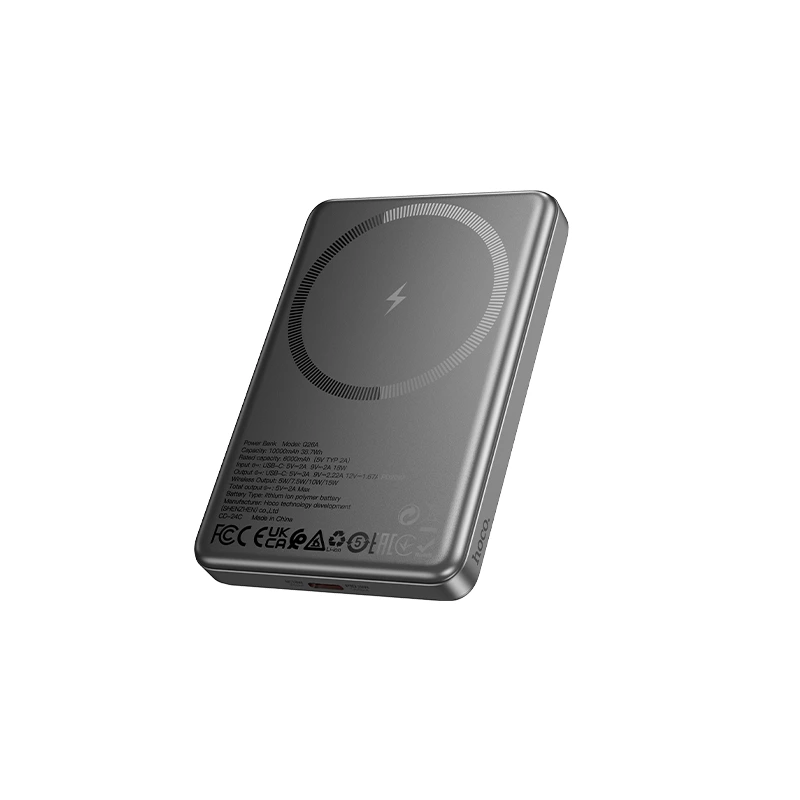 Зовнішній акумулятор HOCO Q26A Joy PD20W magnetic fast charging power bank(10000mAh) metal gray — Hoco