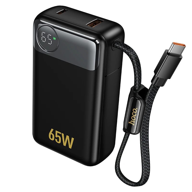 Зовнішній акумулятор HOCO Q53 Skillful PD65W power bank(12000mAh) Black — Hoco