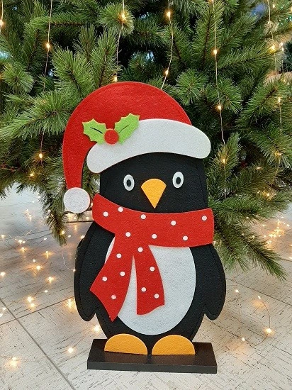 Новорічна фігура з фетру Пінгвін, 46,5*27,5*6 см "House of Seasons" — House of Seasons