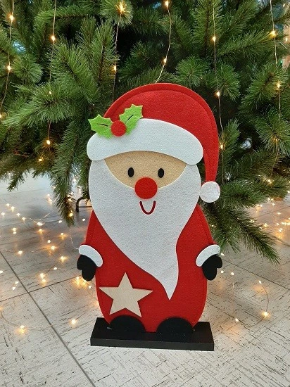 Новорічна фігура з фетру Санта, 46,5*27,5*6 см "House of Seasons" — House of Seasons